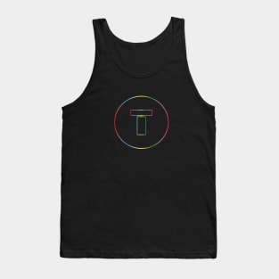 letter T colorful design Tank Top